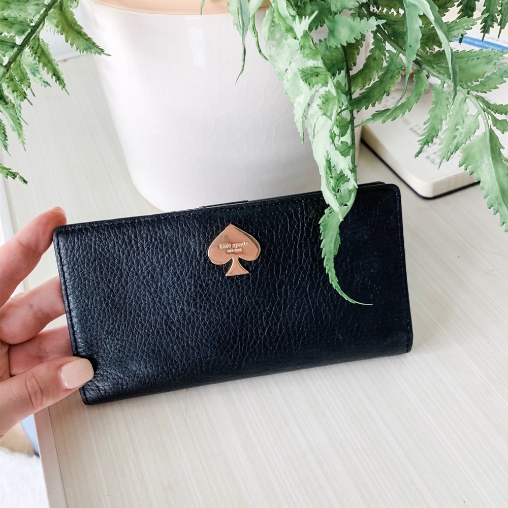 Kate Spade black leather wallet
